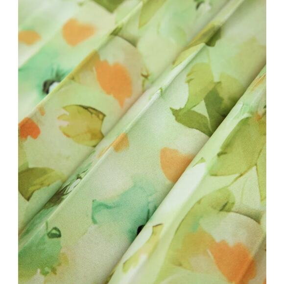 COMMENSE Greeness Floral Zippered Pleat Midi Dress NWT Size XS - Picture 4 of 4